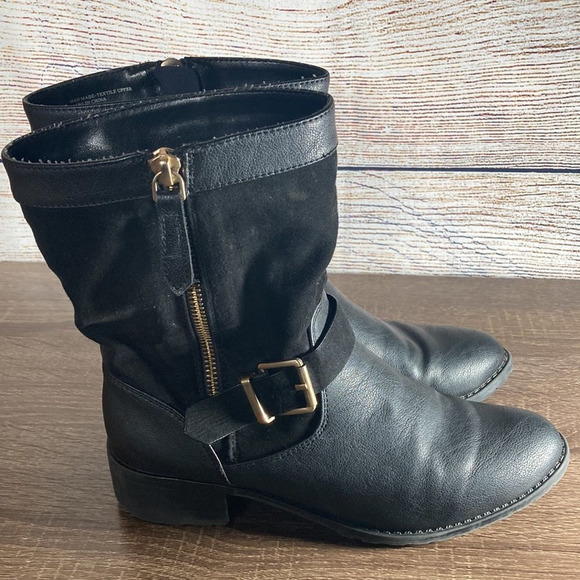 Womens Charles by Charles David 6.5 Black Leather & Suede mid calf Boots - Picture 13 of 13